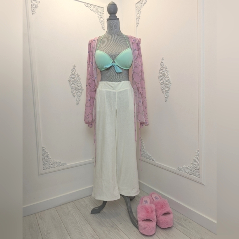 Frankies Bikini Pink Butterfly Pattern Coverup